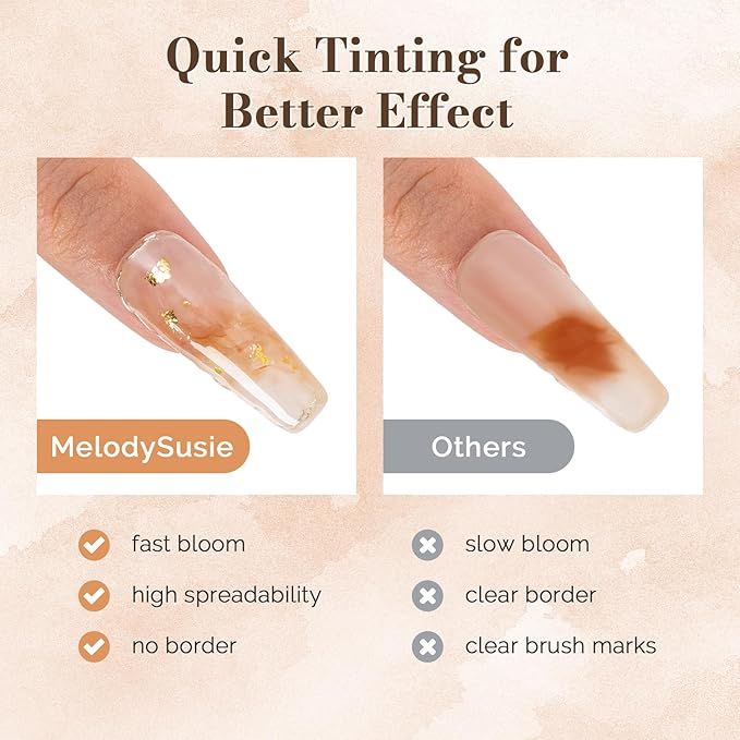 MelodySusie Clear Blooming Gel for Nail Design, Marble Watercolor UV Gel Nail Polish, Spreading Effect Sheer Painting Gel Nail Art Supplies, Nail Salon Manicure at Home for Women, 0.53 Fl Oz