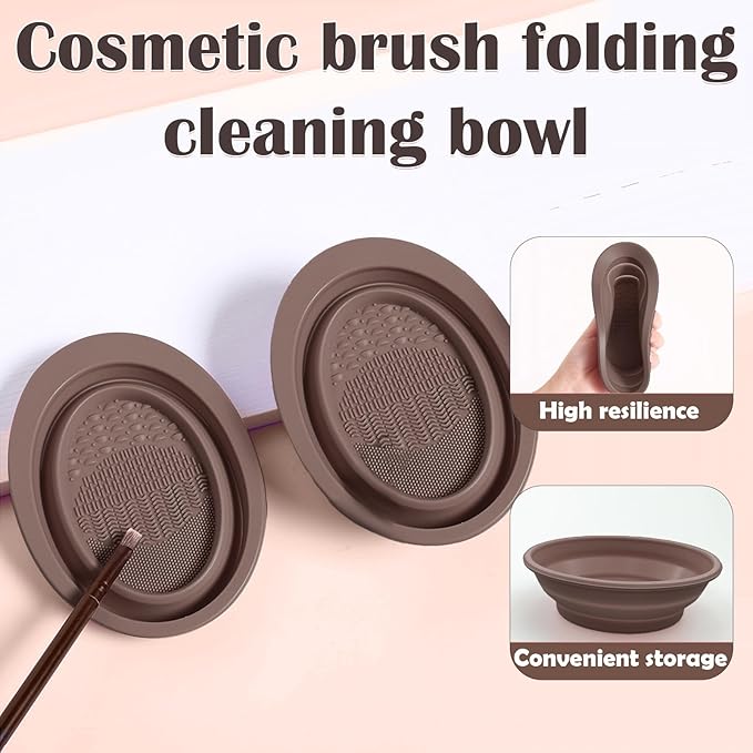 Makeup Brush Set, 48Pcs Makeup Tool Set Premium Synthetic Foundation Concealers Powder Eye Shadows Makeup Brushes Kit for for Beginner Professional, Brown