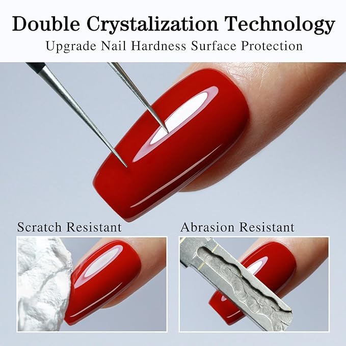Double Rhythm 2 Pcs 15ML No Wipe Gel Top Coat and Base Coat Set Clear Glossy Gel Polish Kit Soak Off LED (2Pcs Top Coat)