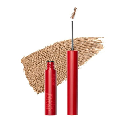 Espoir The Brow Color Fixing Cara #1 Beige 0.1 fl oz | Easy Fixing without Clumping with Skinny Brush | Long Lasting Smudgeproof Eyebrow Mascara | Soft Mood Coloring Tinted Gel | Korean Eye Makeup