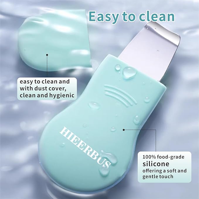 Blackhead Remover Tool,Black Head Remover for Face Nose-2 in 1 Pore Cleaning Brush Face Scrubber Skin Care Scraper Mask Applicator Spatula for Men Women Deep Cleansing (Blue)