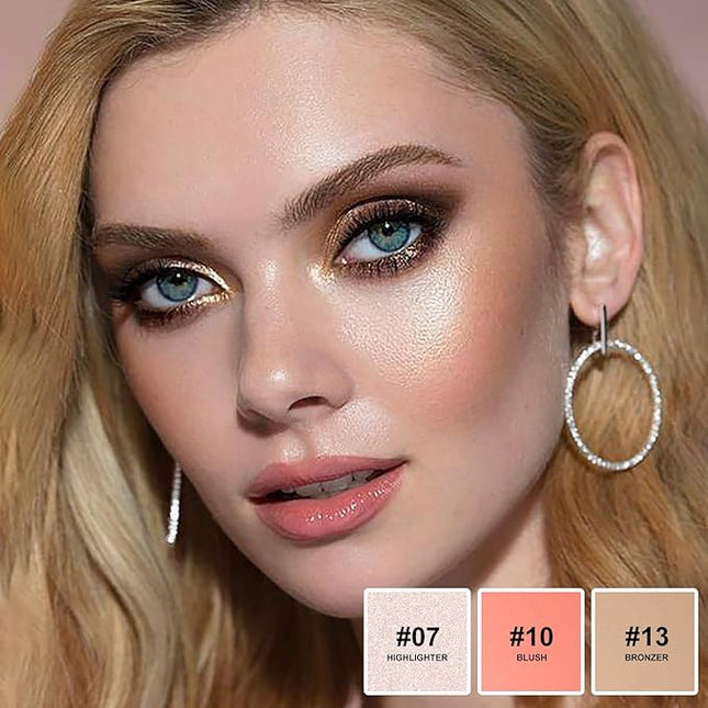 Lezero 3Pcs Contour Stick Makeup Kit, Shades with Highlighter, Blush and Bronzer Stick for Sculpt the Face and All Skin Type, Long Lasting, Smooth, Dewy & Matte Finish, #1 FAIR