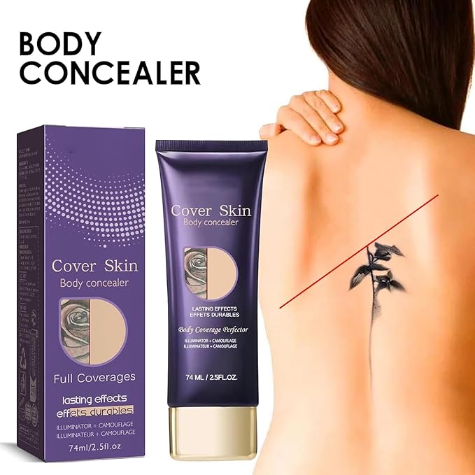 Body Coverage Perfector Foundation, Waterproof Tattoo Cover Up Makeup, Moisturizing Leg and Body Concealer