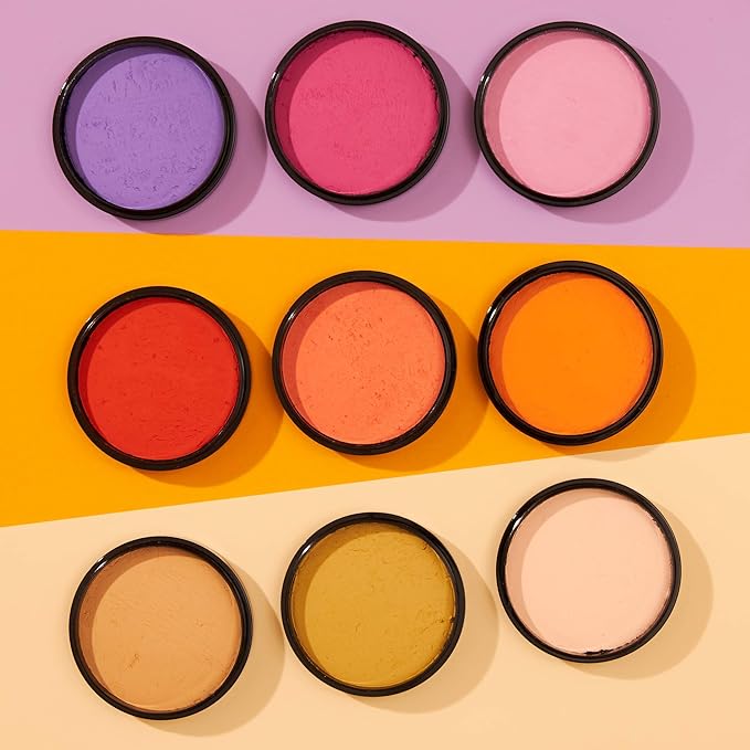 Pro Face & Body Paint Cake Pots by Moon Creations - Coral - Professional Water Based Face Paint Makeup for Adults, Kids - 1.26oz