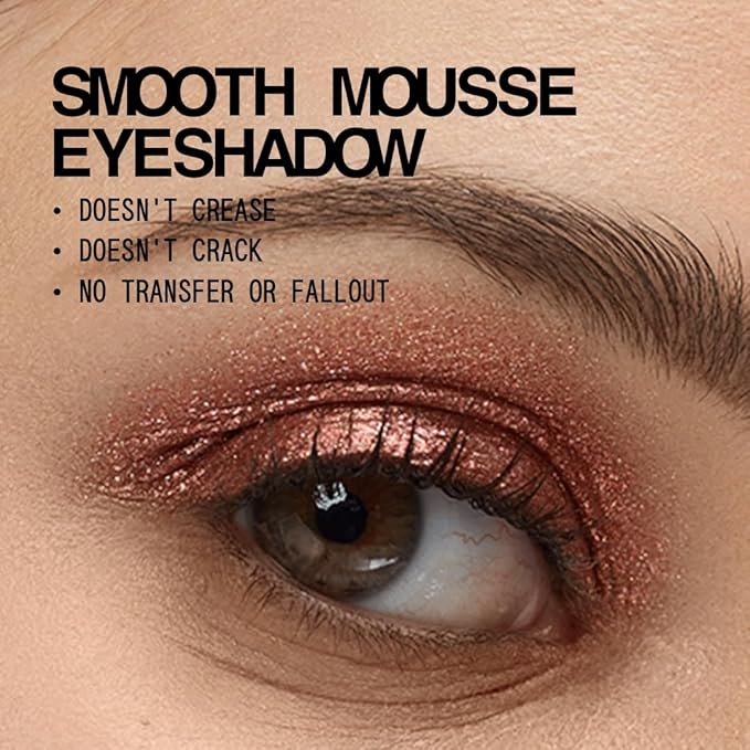 aboutface Fractal Glitter Eye Paint Digital Demise – Smudge-Proof, Long-Lasting Liquid Eyeshadow – Intense Sparkle with Mousse Texture – Vegan, Cruelty-Free – 0.13oz (Cinnamon)