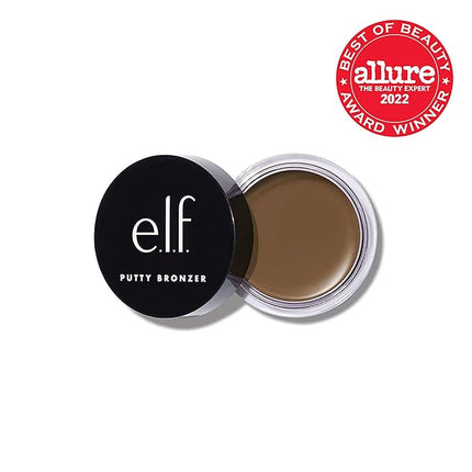 e.l.f. Putty Bronzer, Creamy & Highly Pigmented Formula, Creates a Long-Lasting Bronzed Belle Glow, Infused with Argan Oil & Vitamin E, 0.35 Oz