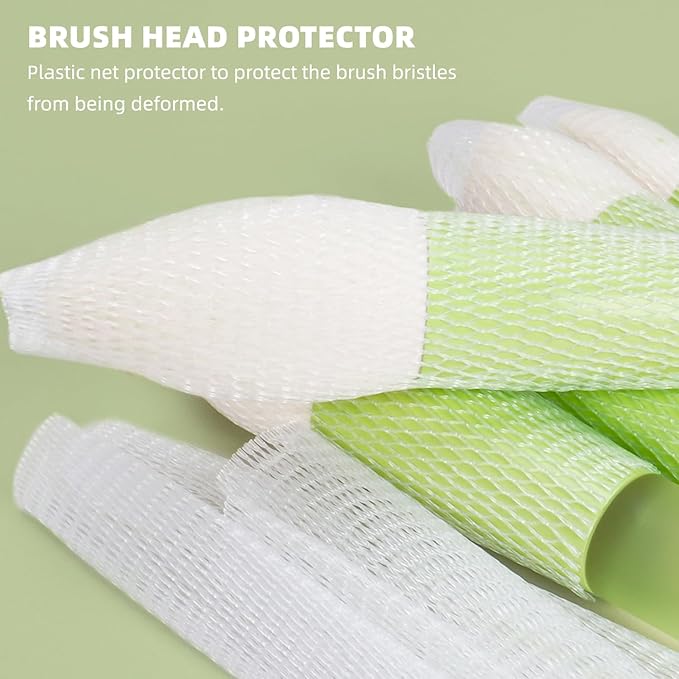 5pcs Green Face Makeup Brushes – Soft Synthetic Bristle Powder, Bronzer, Blush Brush Set – Comfortable Non-Slip Rubber Handles – Cruelty-Free Make up Tools – Perfect for Blending, Contouring & More