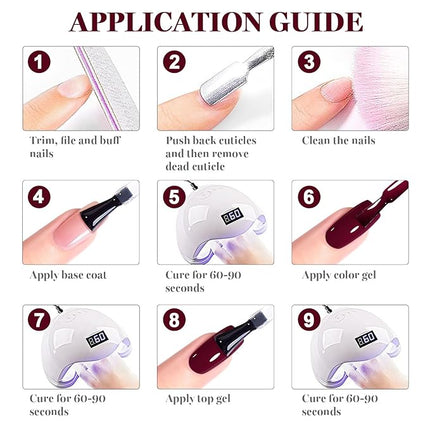 RARJSM Magenta Gel Nail Polish Creamy Fuchsia Purple Red Gelpolish 15ML 1Pc Soak off Curing Required Nail Art French Manicure Salon DIY at Home Fall Winter