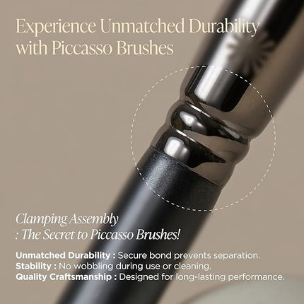 Piccasso Brush Korean Foundation Spatula – Professional Stainless Steel Makeup Tool for Thin, Seamless Foundation & Cream Blending (Rounded)