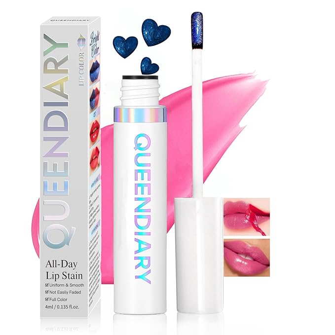 Lip Stain Peel off, Peel Off Lip Stain - Long Lasting Waterproof for Women, Non-stick Cup Lipstick Peel Off Highly Pigmented Not Faded Smudge-proof Liptint. (01 Beautiful Stain)