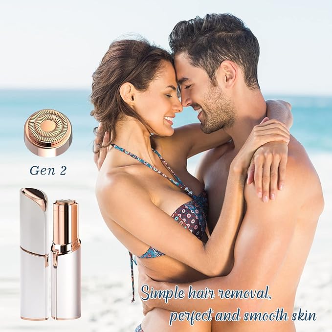 Women's Facial Hair Remover Replacment Heads Generation 2 Double Halo Perfect for Finishing Touch Flawless Gen 2 Facial Hair Removal,18K Gold-Plated 4-pc Pack