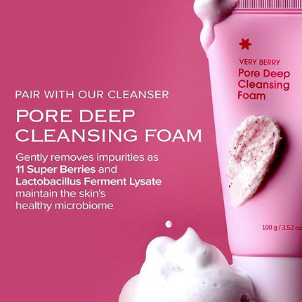 Very Berry Wash Off Pack | Korean Sauna Face Mask | Berry Complex + Fermented Ingredients for Skin Barrier | Instant Glow Up Effect | Whipped Cream Pack for Textured, Dry Skin 3.38 FL OZ