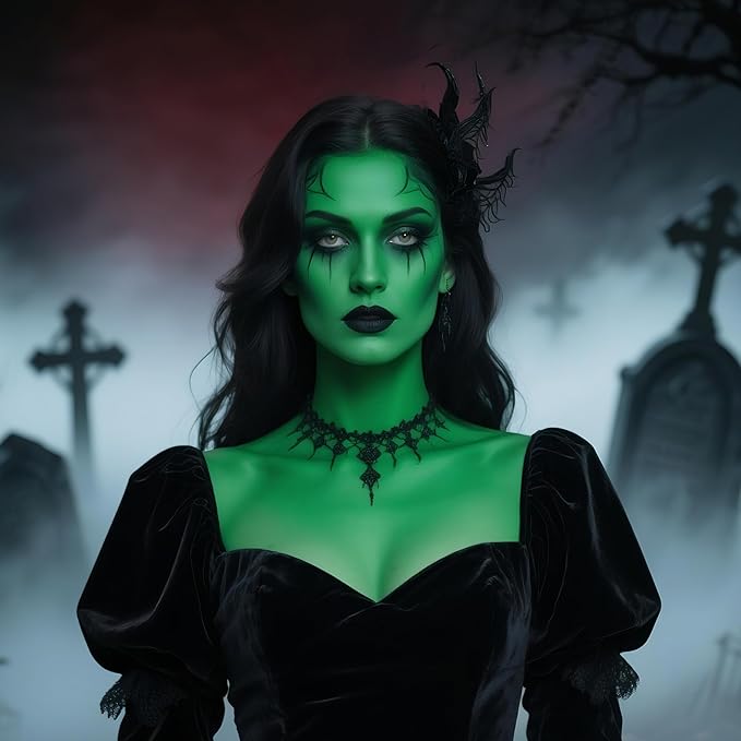 Spooktacular Creations Halloween Face Body Paint Lipstick for Adult, Clown SFX Foundation Cream Makeup for Sports Festival or Stage Makeup Cosplay Party Dress Up (0.13 Oz, Green)