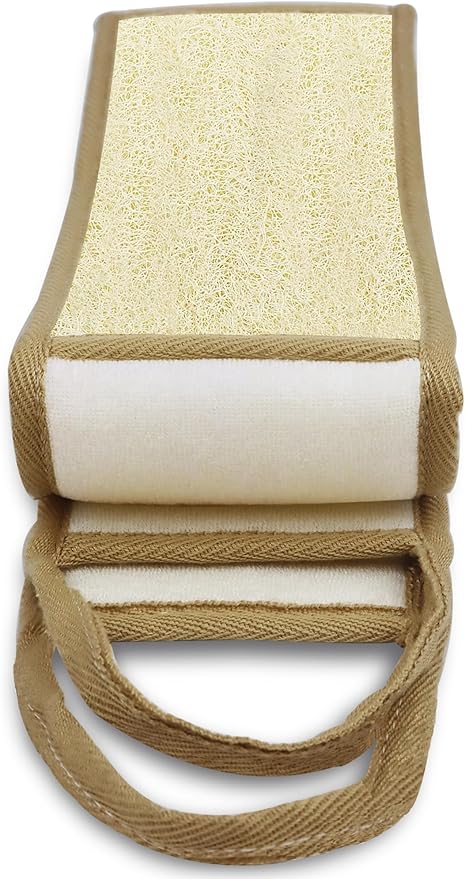 50 Inch Extra Long Natural Exfoliating Loofah Luffa Back Scrubber for Shower for Men Women, Deep Clean & Invigorate Your Skin Back Scrubber