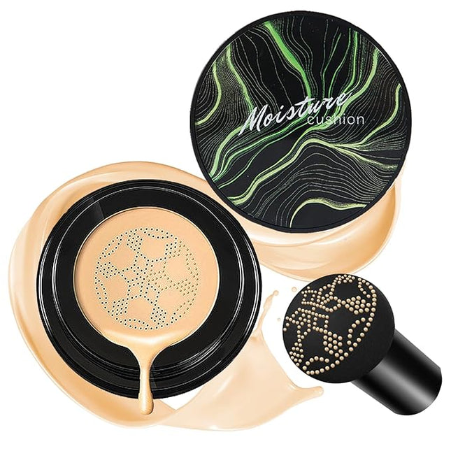 CAHIUYOA Mushroom Head Air Cushion CC Cream BB Cream Mushroom Head Foundation Full Coverage Foundation Makeup Long Lasting Moisturize Matte Concealer - 05 Buff Beige