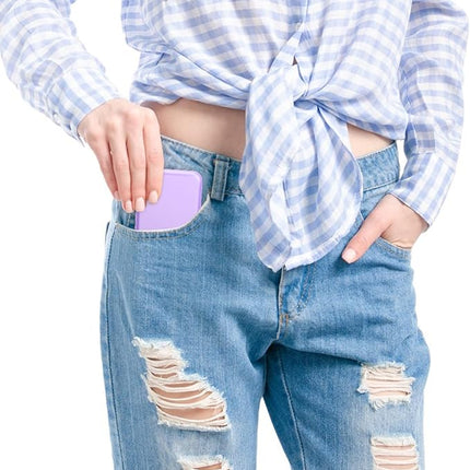 WOBSION Small Mirror with Lights,LED Compact Makeup Mirror,1x/3x Mini Travel Mirror with Magnification,Portable for Purse,Pocket,Gifts for Girls,Purple