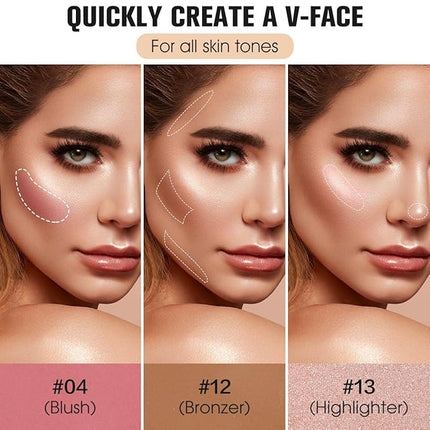 16 Colors Contour Palette Make up - Blush Highlighters Bronzer Powder All in one Makeup Palettes Contour Kit (SET2)