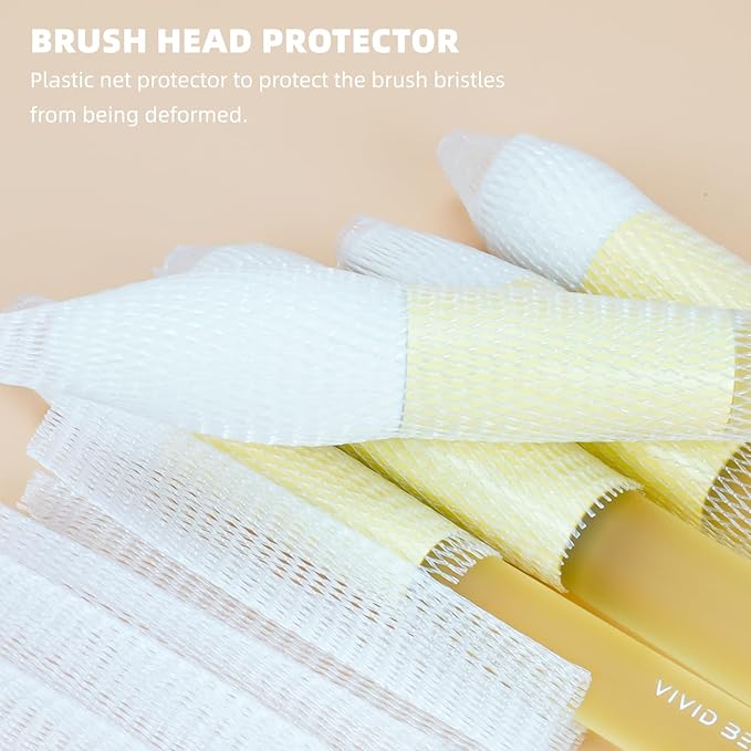 5pcs Yellow Face Makeup Brush Set – Mimic Natural Wool Synthetic Bristles, Non-Slip Rubber Handles – Cruelty-Free, Travel-Friendly Make up Brushes– Perfect for Contouring, Setting & More