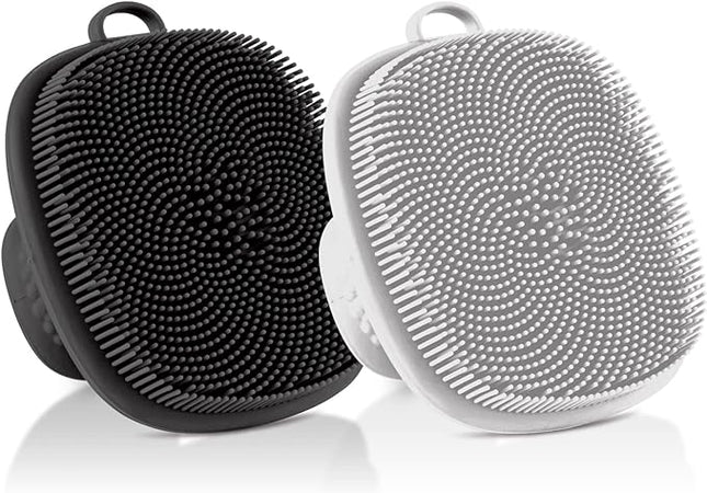 Face Scrubber 2Pack Silicone Face Scrubber for Men, Facial Cleansing Brush Silicone Face Wash Brush Manual Waterproof Cleansing Skin Care Face Brushes for and Exfoliating