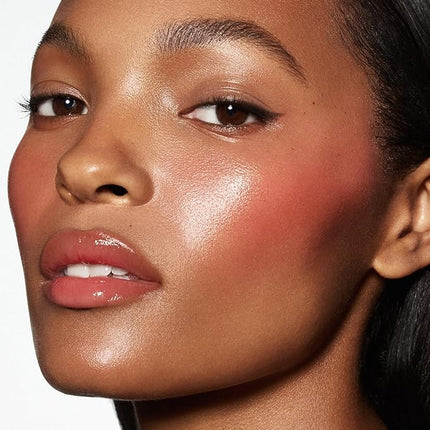 MAKE Beauty Heat Stroke Cream Blush Stick for Cheeks with Natural Hydrating Dewy Finish. Creamy Gel Blush Balm - Shade Flare, Warm Rose Cheek Tint