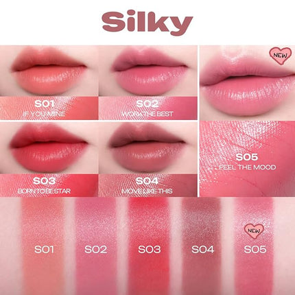 Peripera Slip On My Lip 10 Colors, Long-Lasting Shine Slim Lipstick, Slick Lip Crayon, Long Lasting, Satin, Matte, Glowy Korean Lip, K Beauty (S01 IF YOU MINE, One Size)
