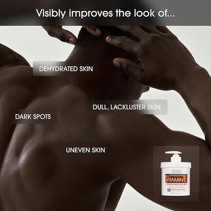 Advanced Clinicals Retinol Body Lotion + Brightening Vitamin C Lotion 2pc Skincare Set For Women & Men | Body Cream & Face Moisturizer Set Helps Improve The Look Of Dark Spots & Uneven Skin Tone, 2PC