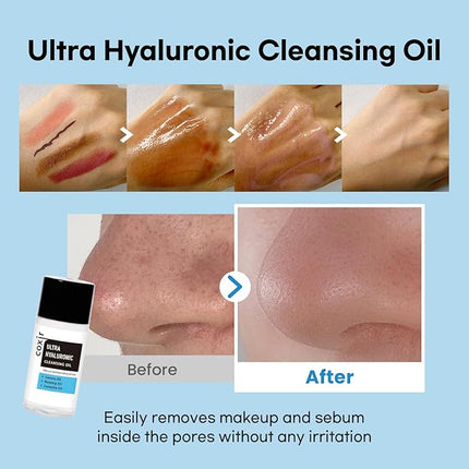 [New Years Gift] coxir Ultra Hyaluronic Holiday Gift Set – Cleansing Oil + Toner + Ampoule + Cream |Mini Skincare Kit, Travel-Size Korean Skincare Set, Hydrating Routine | Christmas Mini Gift