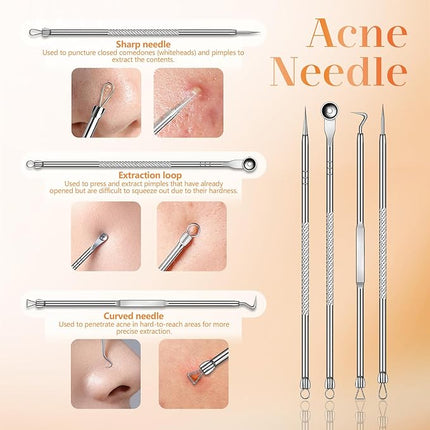 Yccu Blackhead Remover Vacuum Blackhead Vacuum Remover Pore Extractor Blackhead Remover Tool Black Head Remover for Face Blackhead Extractor Pore Cleaner Vacuum with USB Charge 4 Modes 5 Suction Heads