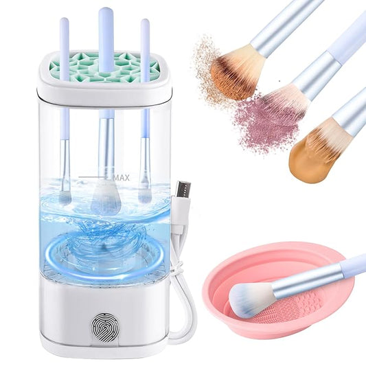 TADOPRO Electric Makeup Brush Cleaner 7000RPM Automatic Efficient Cleaner for All Types of Makeup Brushes, Cosmetic Makeup Brush Cleaner Machine, Makeup Brush Cleaning Solution