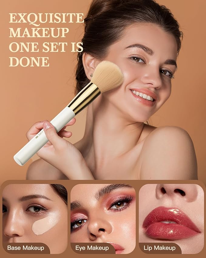 Makeup Brushes Set Professional BESTOPE PRO - 18 Pcs,Double Ended Foundation Concealer Blush Eyeshadow Contour Eyeliner Face Makeup Brush Set,Blending Brush For Makeup With Case Travel,White