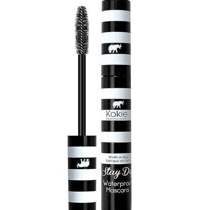 Kokie Cosmetics Stay Dry Waterproof Mascara, Waterproof Black, 0.32 Ounce
