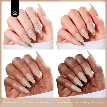 Beetles Nude Gel Polish, 1Pcs 15ml Neutral Nude Gel Polish Brown Beige Tan Nail Polish Cozy Vibes, Soak Off Uv LED Polish Manicure Salon DIY Home Nail Art Colorful Bottle