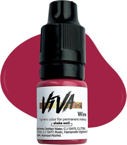 Lip Pigment – Wine – Permanent Lip Makeup – Microblading Ink for Durable and Colorful Lips – Long Lasting Color Lip Cosmetics (0.2 oz)
