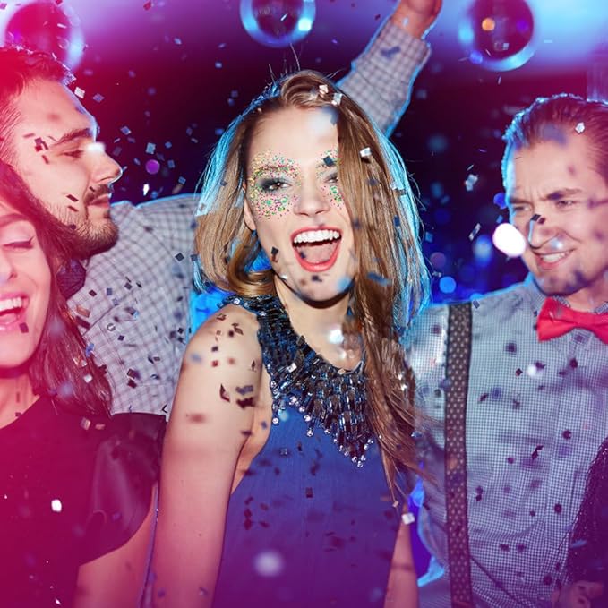 Mardi Gras Accessories Gold Face Glitter,Green Purple Gold Mixed Holographic Body Glitter Glitter,Festival Sequins for Face and Body, New Orleans Decorative Carnival Decorations