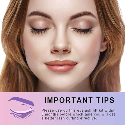 PINKZIO Lash Lift Kit Eyelash Perm Kit, Professional Eyelash Lash Curling, Semi-Permanent Curling Perming Suitable For Salon, Pink