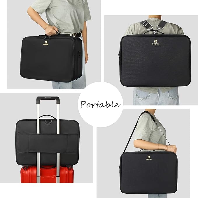 Extra-large Makeup Case, a Must for Double-layer Travel, a Storage Case for Professional Makeup Artists to Put Cosmetics, with Adjustable Partitions and Support