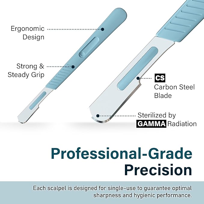 DermaTwist 10R Dermaplane Razor for Women Face – 20-Pack Sterile Disposable Dermaplane Scalpels Facial Razors for Women Face Dermaplaning Professional Face Shaver