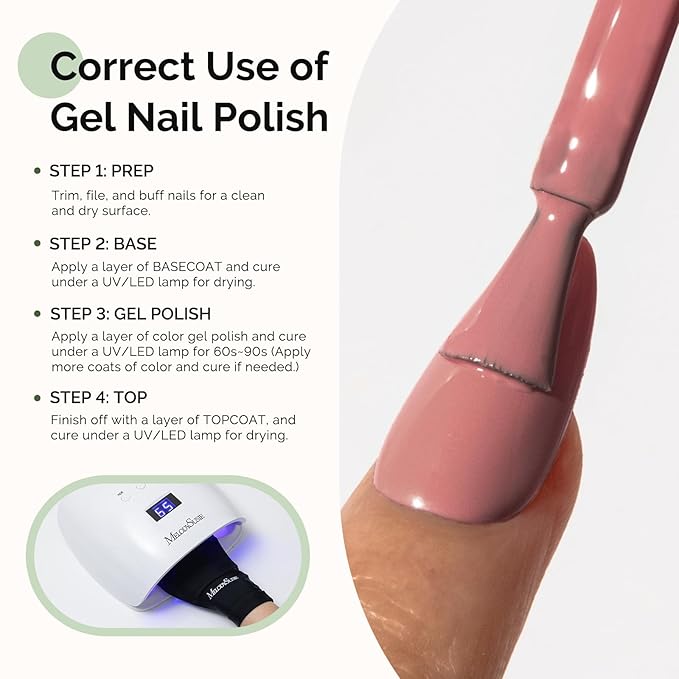 MelodySusie Hema Free Gel Nail Polish, 0.5 Fl Oz Thick Deep Nude Pink Gel Polish, Non-Toxic, Long Lasting, Soak Off UV Nail Polish, Manicure Nail Design Salon DIY Nail Art at Home K0597