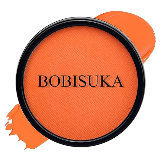 BOBISUKA Orange Face Body Paint, Water-Based Face Painting Kit & Body Paints, Kids Adults Facepaint for Halloween Pumpkin Scarecrow Fox Leopard & Tiger Makeup, Costume Cosplay Party Theater & Stage