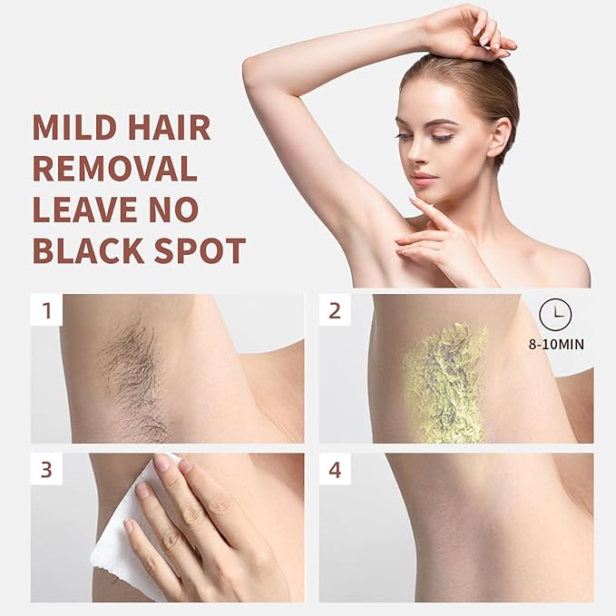 VGO Painless Bikini Gel Lotion for Unwanted Hair - All Skin Types, for Women & Men, 120ml * 2PCS