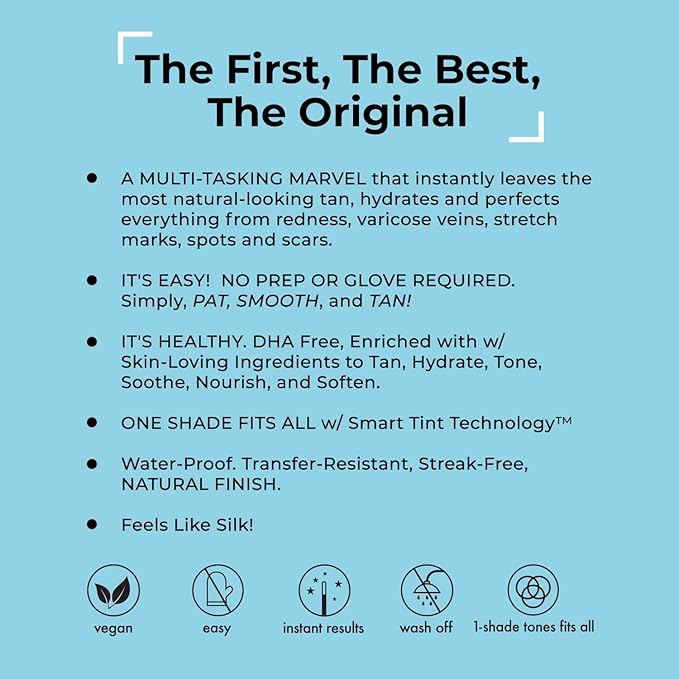 BE YOU BODY | Body Leg Perfecting Bronzer | Instant Healthy Waterproof Wash Off Radiant, Sun Free Natural Looking Transfer & Sweat Resistant Glowing Tan | No Orange Skin, No Stink, No Streak.