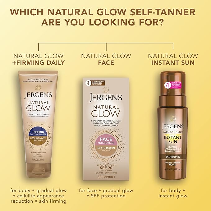Jergens Natural Glow + Firming Daily Moisturizer Medium to Tan Skin Tones 7.5oz