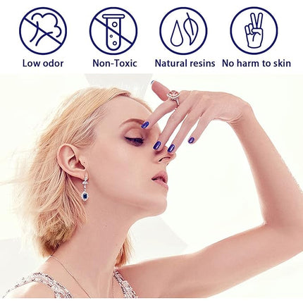 RARJSM Dark Navy Blue Gel Nail Polish, 15ML Royal Blue Nail Polish, Soak Off LED UV Lamp Gel Polish Lacquer for Starter Home DIY & Salon Nail Art Manicure