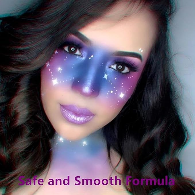 Go Ho Makeup Purple Body Paint(2.1 oz),Water Based Purple Face Paint and Body Paint for Airbrush Makeup Special FX, Cosplay, and Halloween Make up