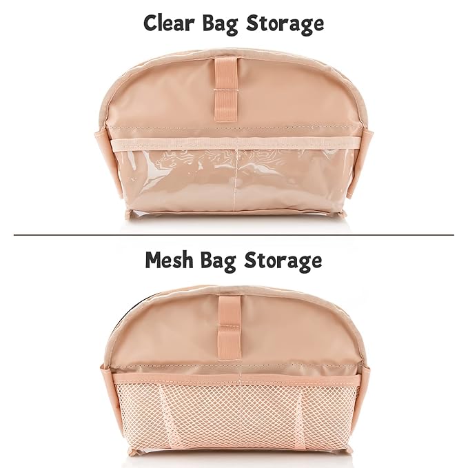 Ethereal Travel Cosmetic Bag, Large Capacity Makeup Bags for Women Stripe Make up Brush Organizer Bag