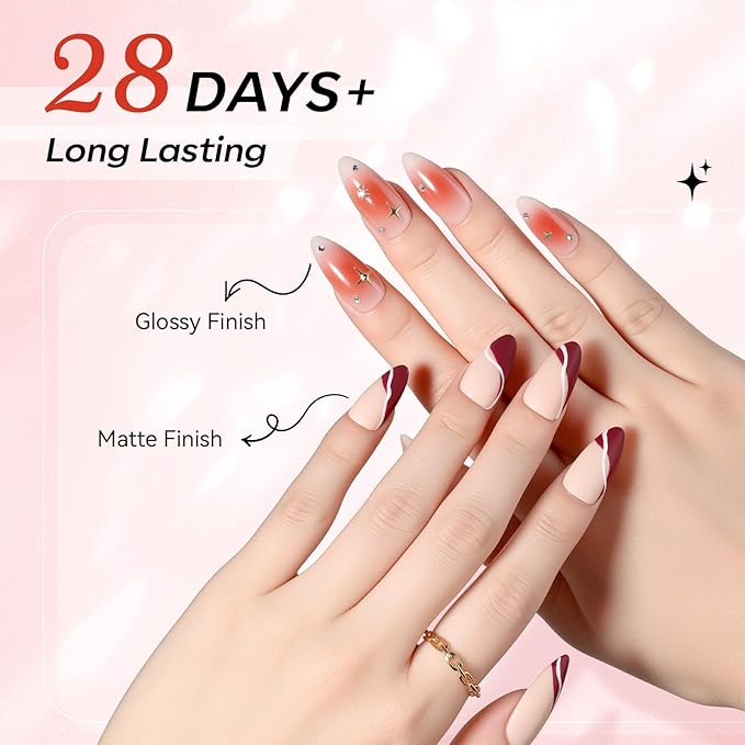 Makartt No Wipe Gel Top and Base Coat Set – Matte & Glossy Finish, 3pcs Soak-Off Long Lasting Gel Nail Polish Essentials, No Yellowing, UV/LED Lamp Required, DIY Nail Art Gift for Women, 10ml