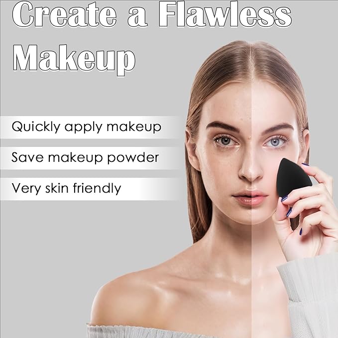 Makeup Brush Set, 48Pcs Makeup Tool Set Premium Synthetic Foundation Concealers Powder Eye Shadows Makeup Brushes Kit for for Beginner Professional, Black