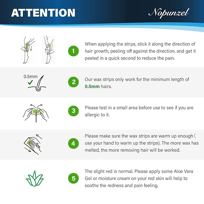 Wax Strips: 42 Waxing Strips - Hair Removal for Body Arms Legs Chest Back - Brazilian Waxing - Waxing Kit for Women Men - Body - 2 Sizes