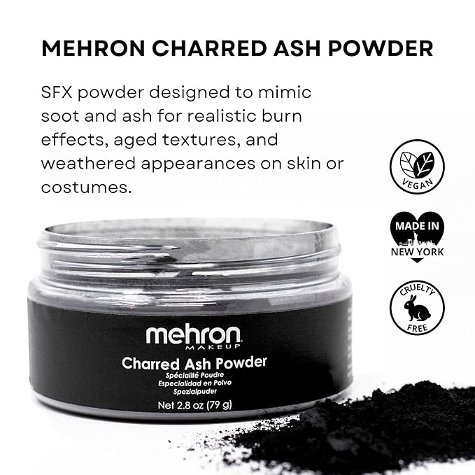 Mehron Makeup Special Effects Powder (2.8 oz) (Charred Ash)