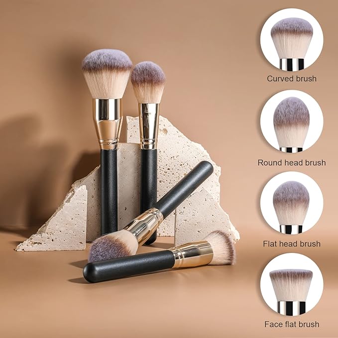 BS-MALL Makeup Brush Set Super Large Big Size Premium Foundation Synthetic Powder Concealers Makeup Brushes Cosmetic Brushes